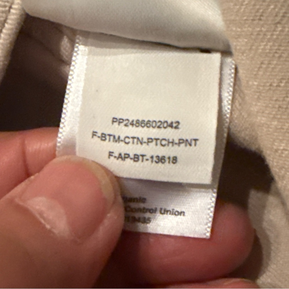 Everlane Wide Leg Utility Cargo Jeans Organic Cotton Pants Beige 8R - Picture 9 of 10